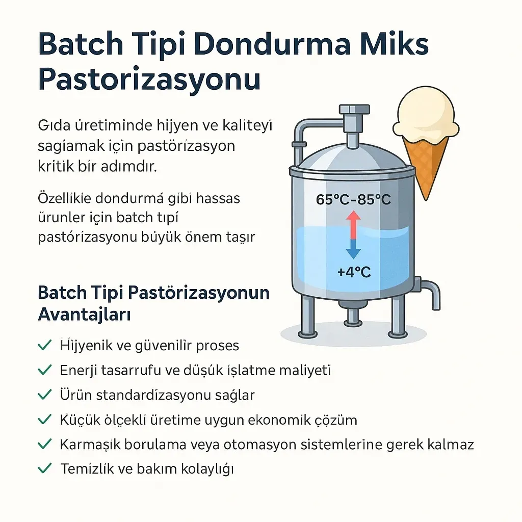 Batch Tipi Dondurma Miks Pastörizasyonu Nedir? Avantajları ve Proses Detayları